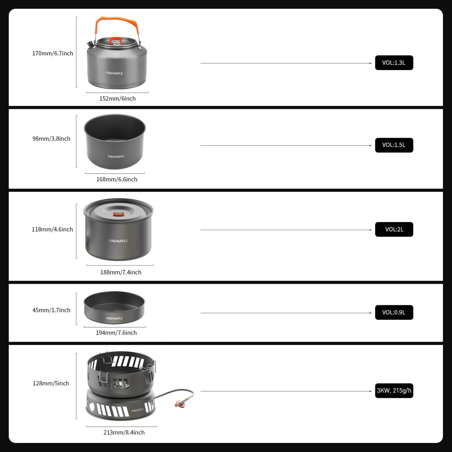 PREORDER!!! Firemaple Set Alat Masak Gas Burner