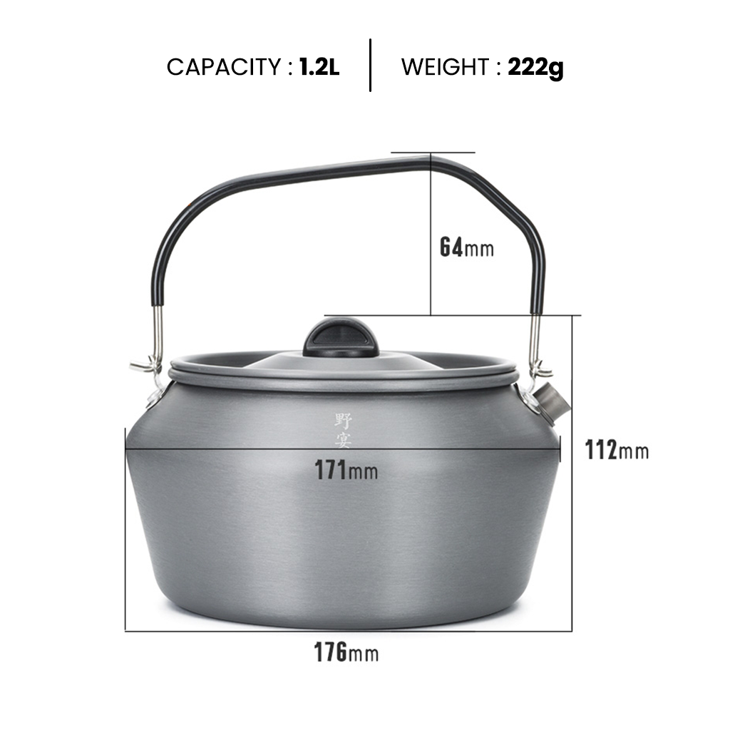 Teko Serbaguna Firemaple Picnic Aluminium Kettle