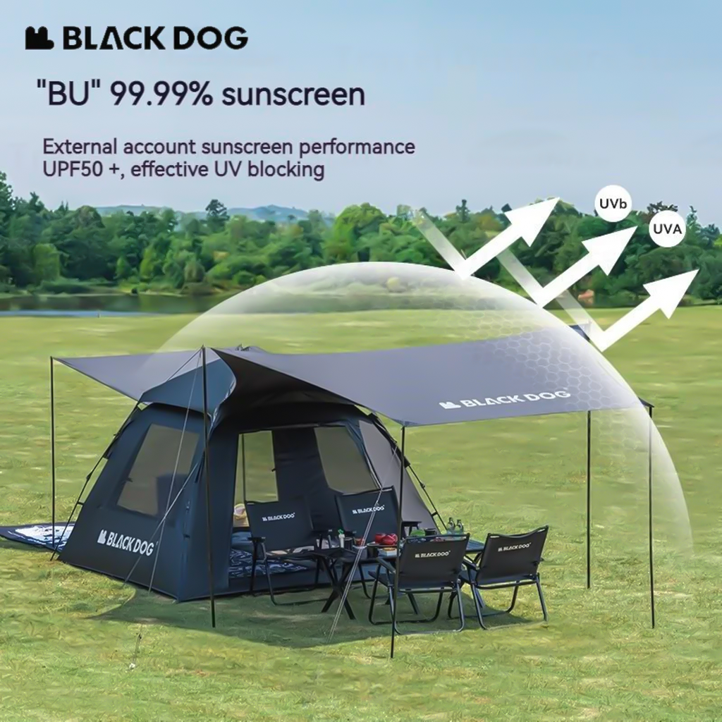 Tenda Summer 2 Pintu 2 Jendela Black Dog CBD2450WS030 Camping 2.4 Automatic Tent