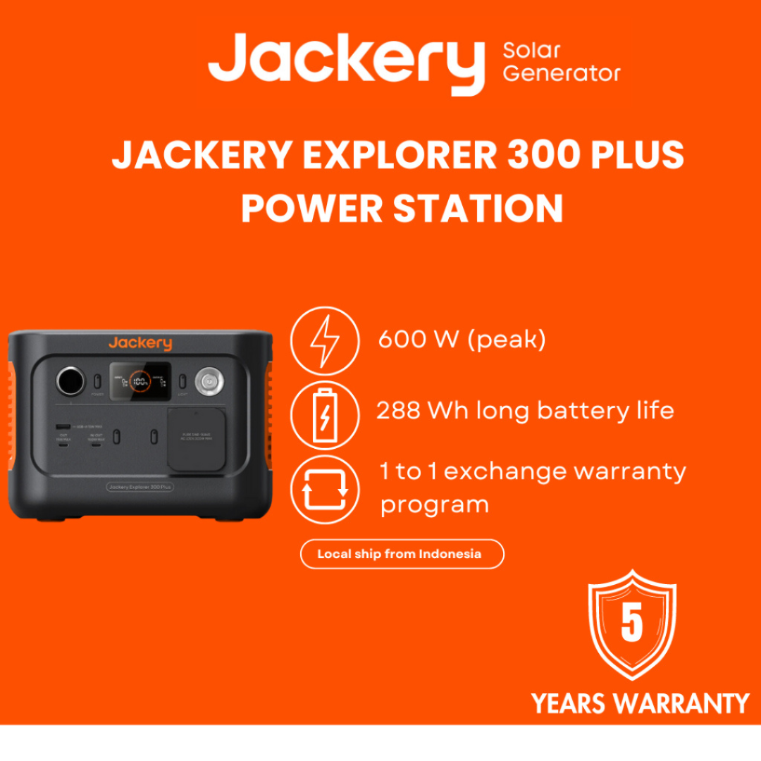 Jackery Explorer 300 Plus Portable Power Station Solar Generator - Power Bank Outdoor Hiking Camping