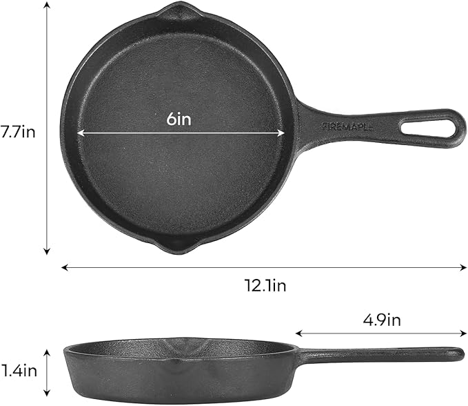 Wajan Blackhawk Cast Iron Firemaple Frypan Camping Nesting