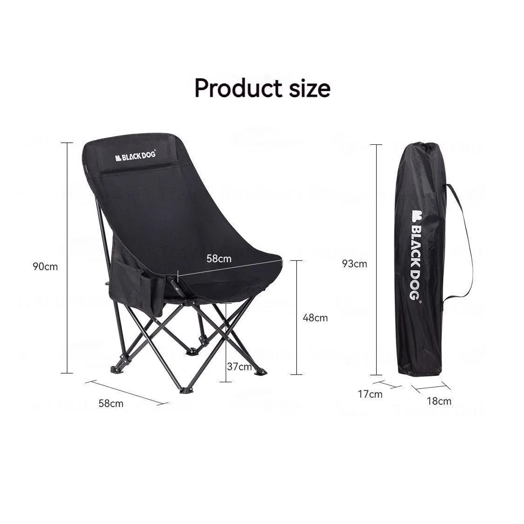 Kursi Lipat High Back Black Dog CBD2300JJ026 Camping Folding Chair