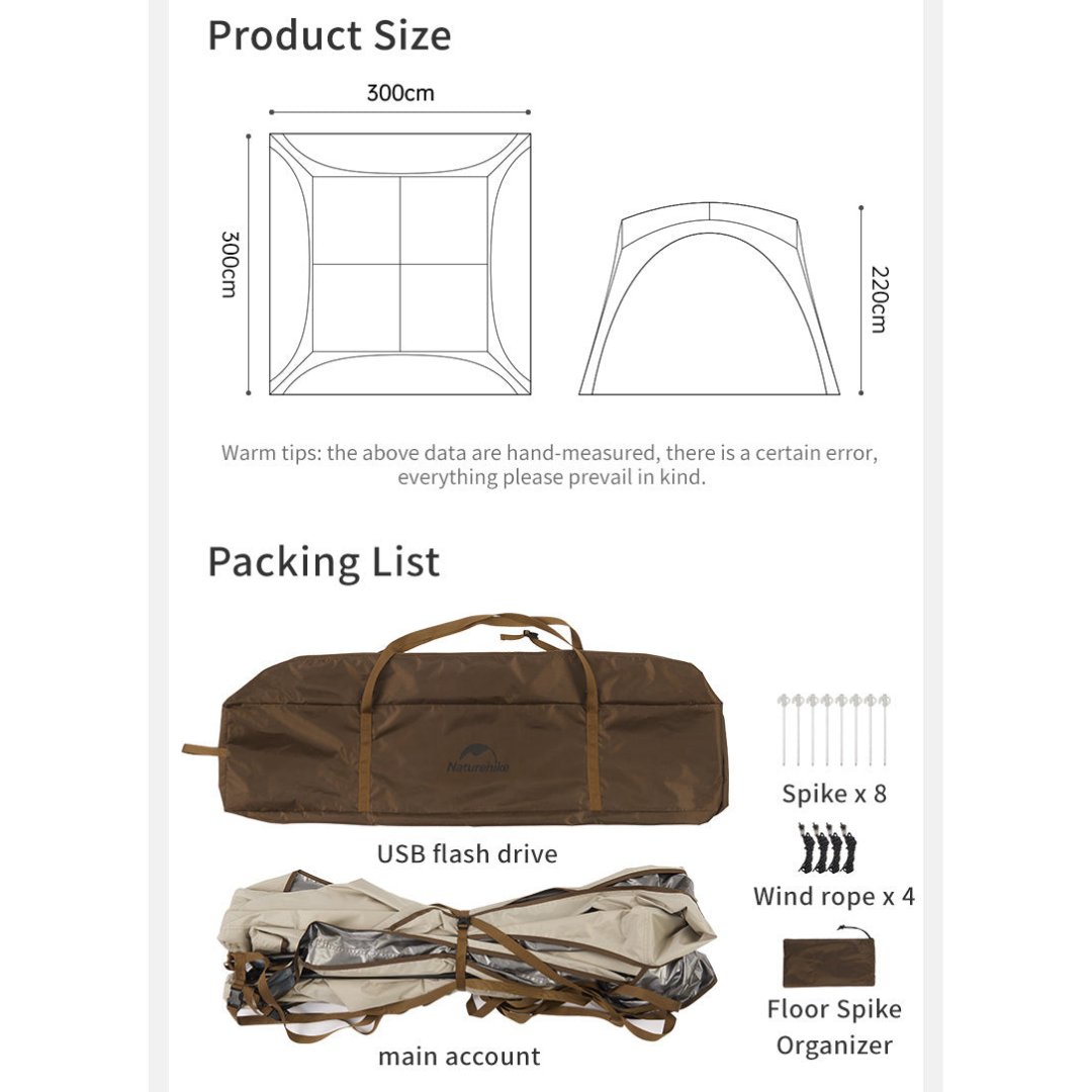 Naturehike Cloud Boundar Quick Open Canopy CNK230WS014