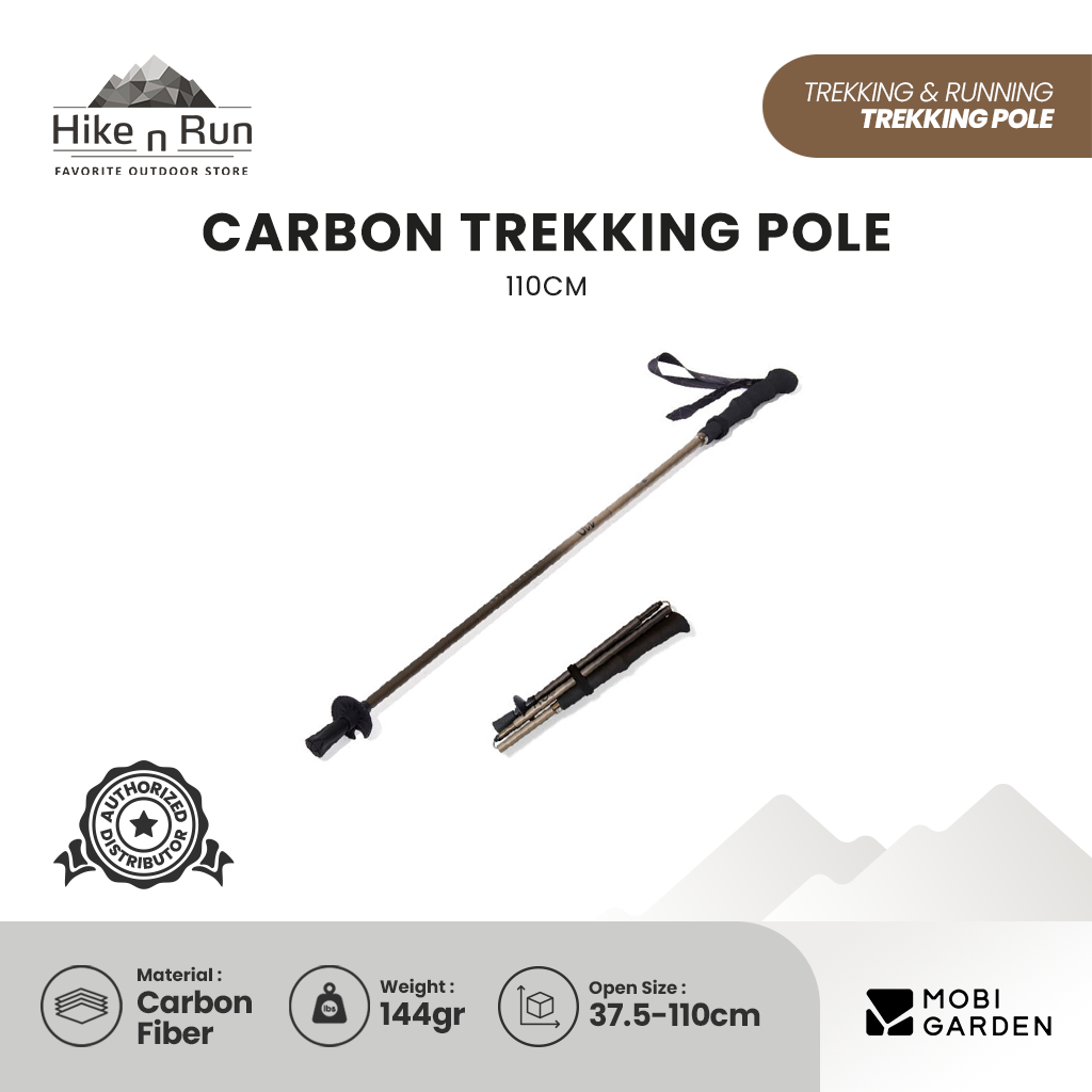 Trekking Pole Mobi Garden NX2366700 LT Carbon Fiber Folding