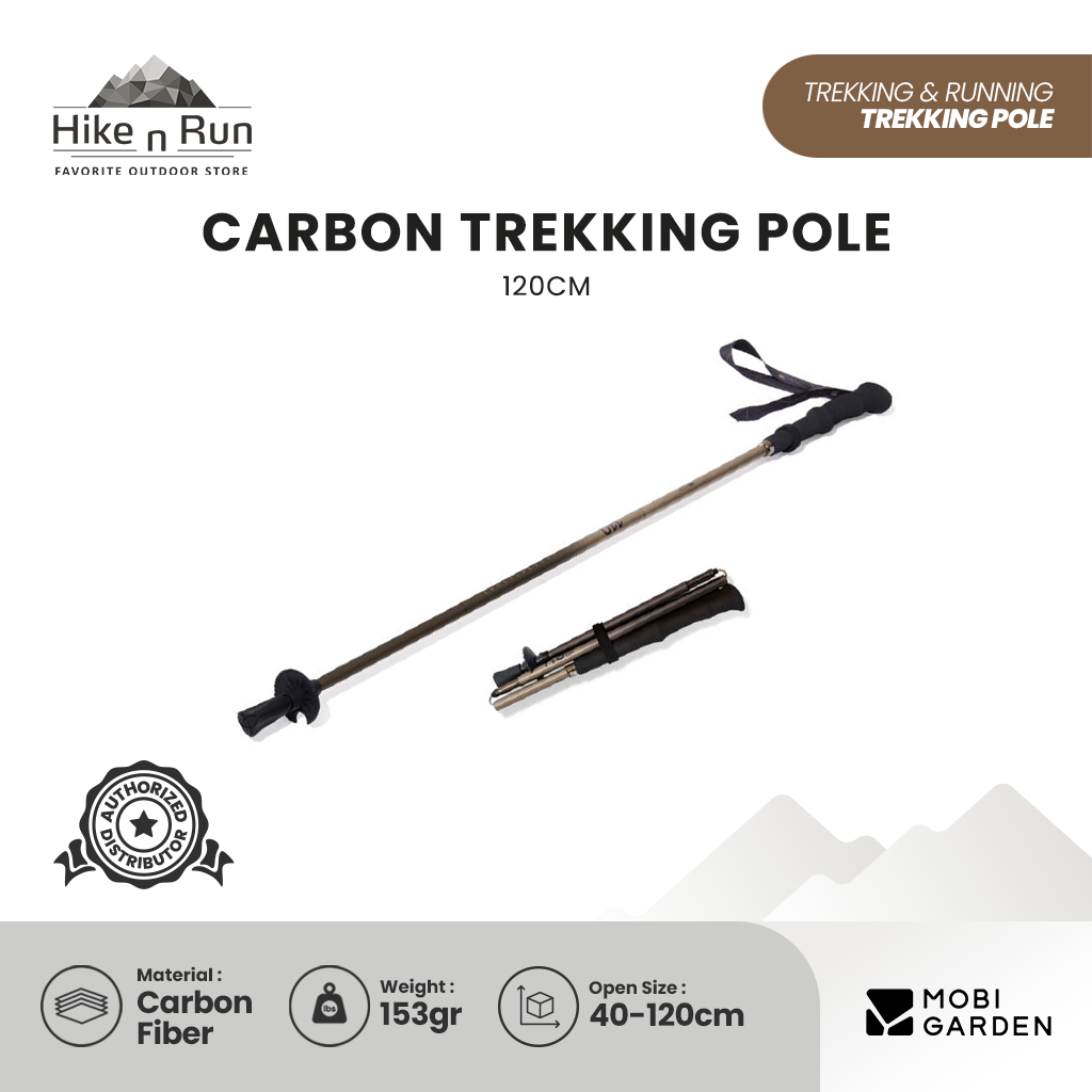 Trekking Pole Mobi Garden NX2366700 LT Carbon Fiber Folding