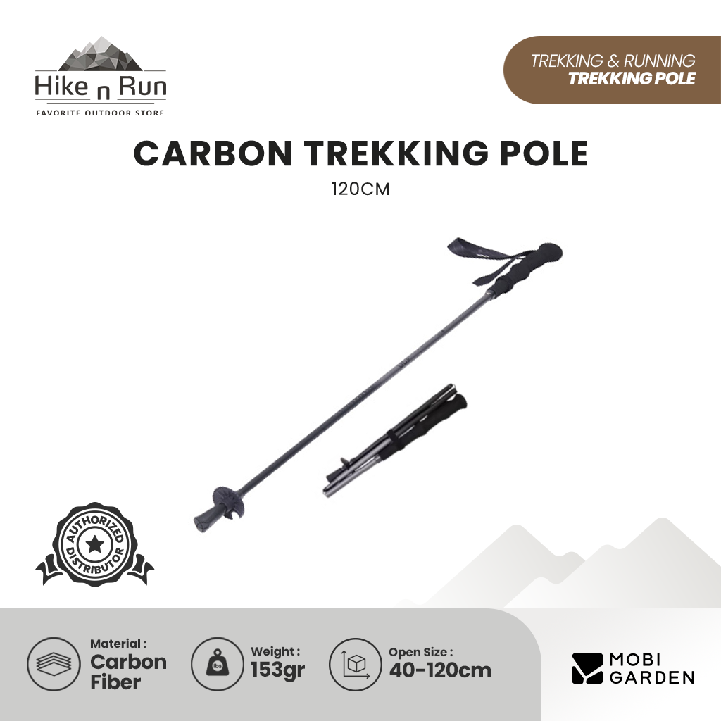 Trekking Pole Mobi Garden NX2366700 LT Carbon Fiber Folding