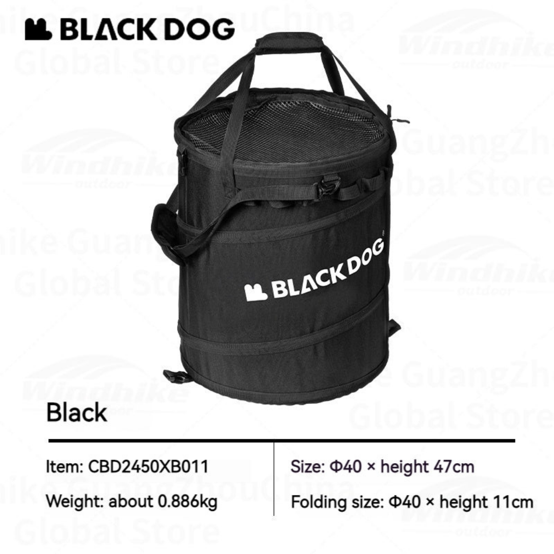 Ember Lipat Black Dog CBD2450XB011 Folding Drum Bucket Laundry Bag 40L