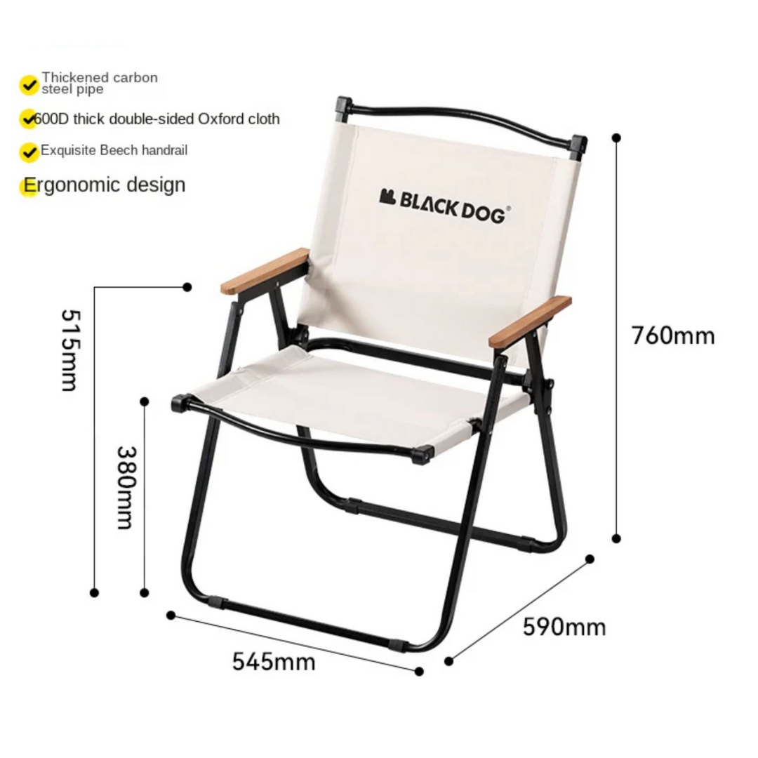 Kursi Lipat Portable Ringan Black Dog CBD2450JJ01 Ultralight Camping Chair