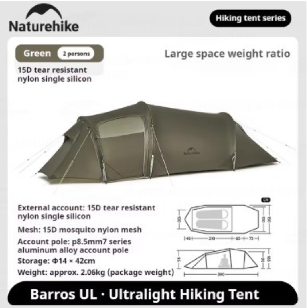 Naturehike Tenda Ultralight Opalus CNK2450WS036 Hiking Tent 2P 3P