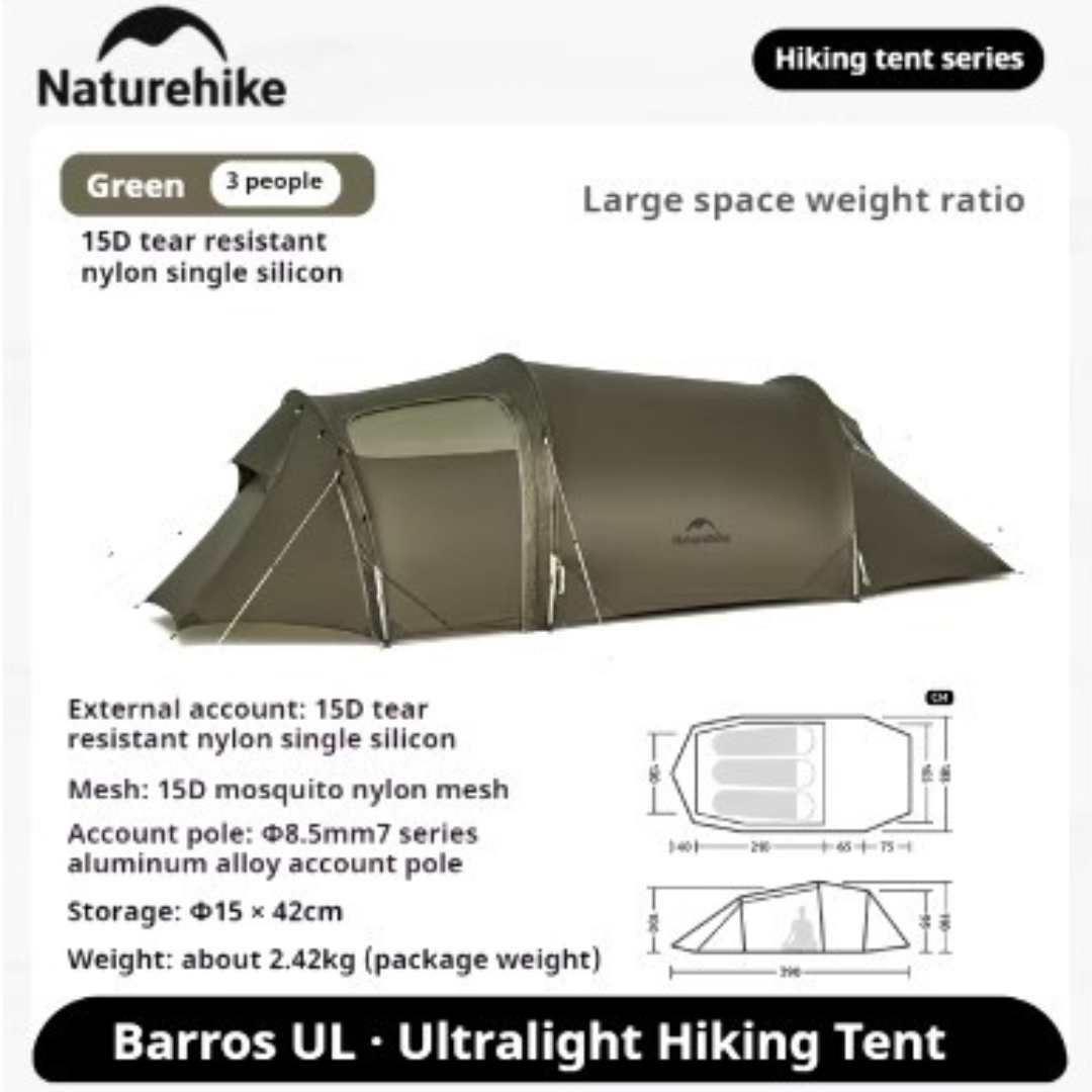 Naturehike Tenda Ultralight Opalus CNK2450WS036 Hiking Tent 2P 3P