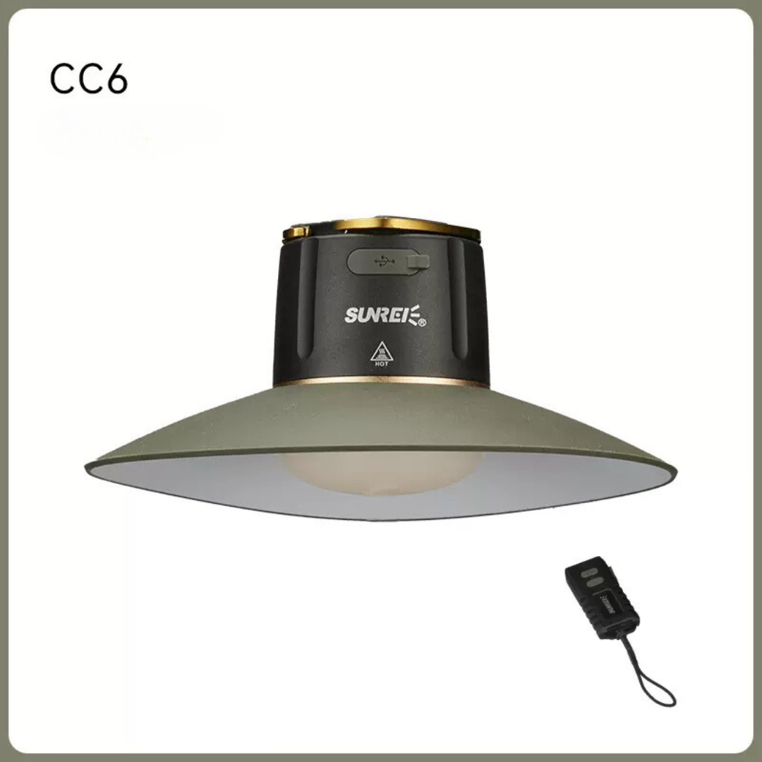 Sunrei Lampu CC6 LED Camping Light With Lampshade