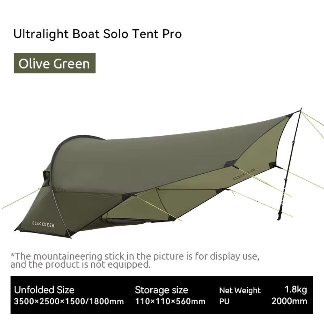 Blackdeer Ultralight Boat Solo Camping Tent Pro 1P BD12321170