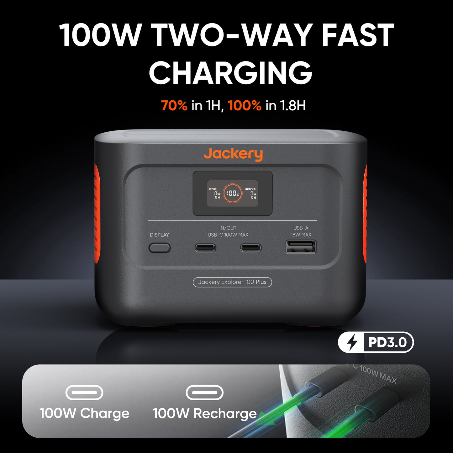 Jackery Explorer 100 Plus Portable Power Station Solar Generator - Power Bank Outdoor Hiking Camping