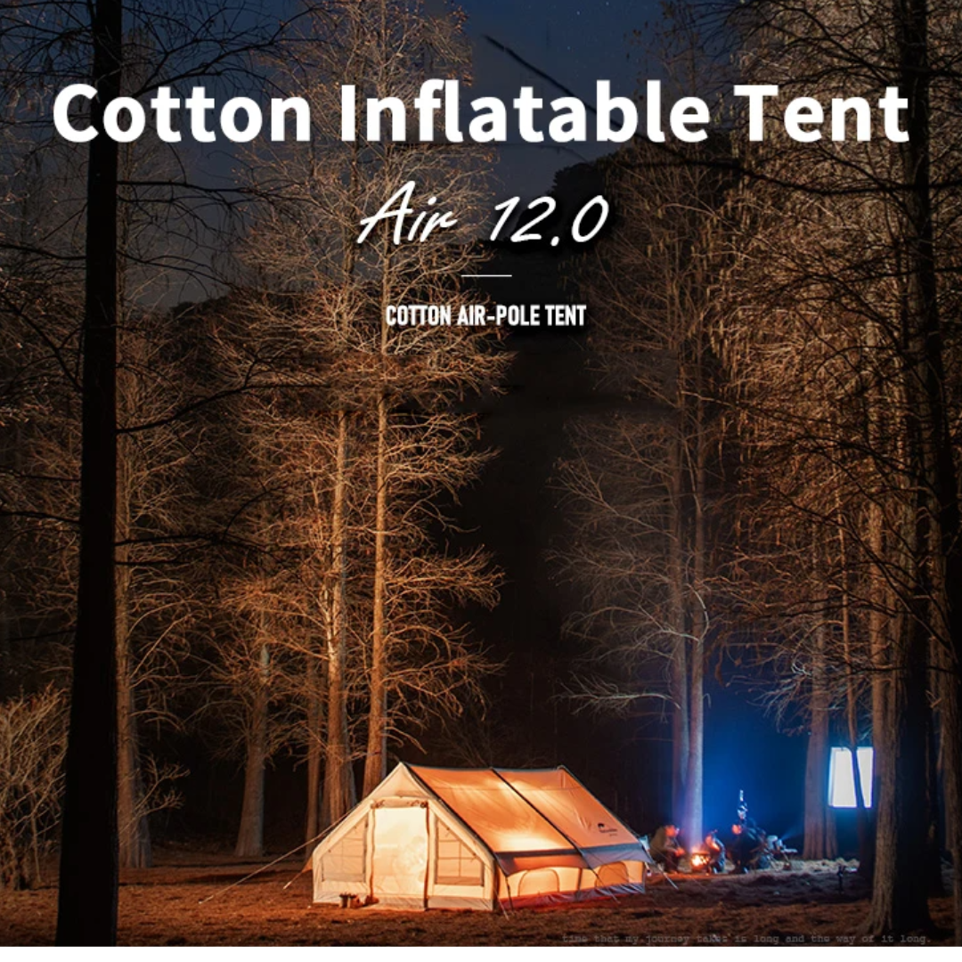 Naturehike Tenda Camping Gen Air 12 Cotton Inflatable Glamping Tent NH20ZP010