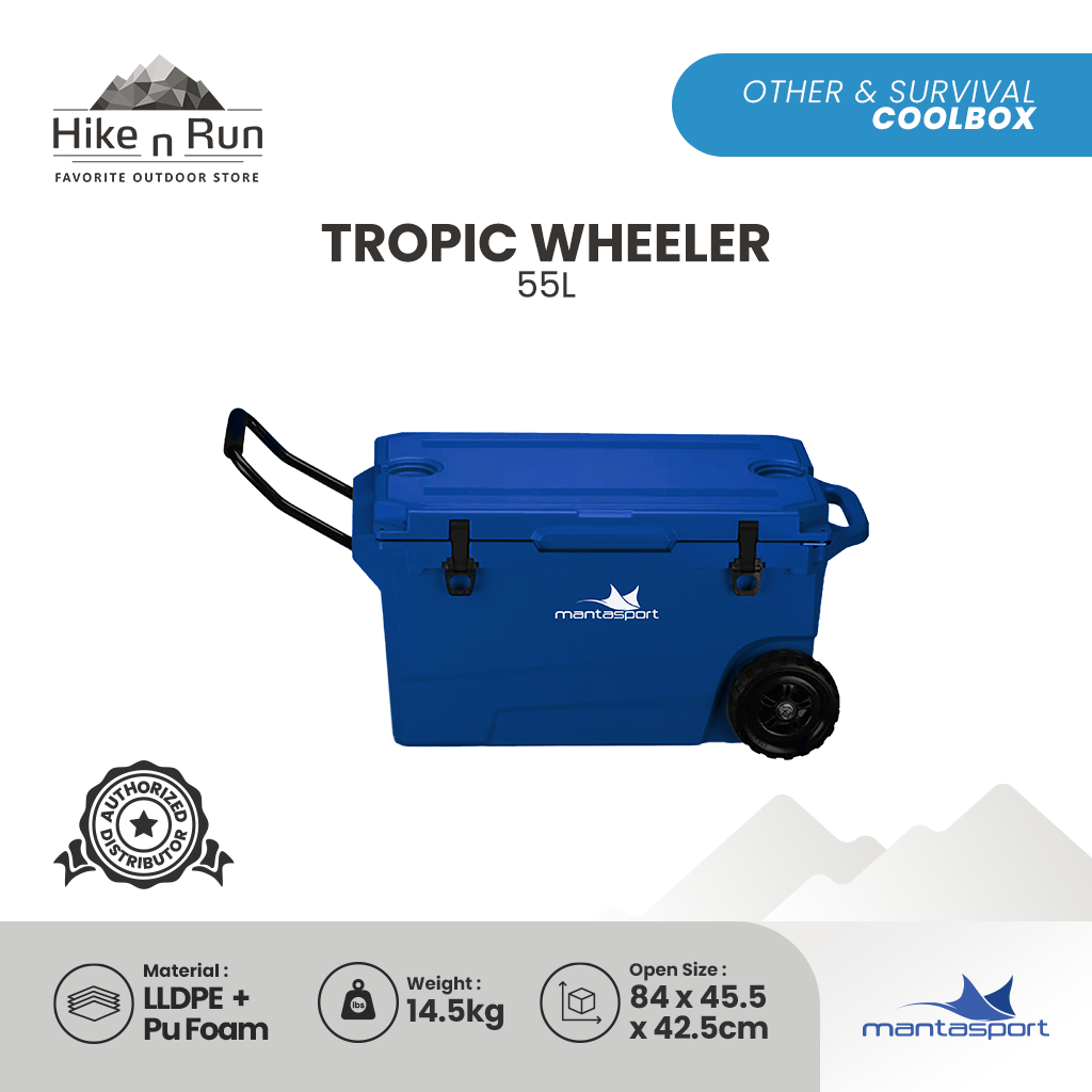 Mantasport Tropic Carry 17L 23L 25L 55L Cooler Box Camping With Aluminium Handle Bar