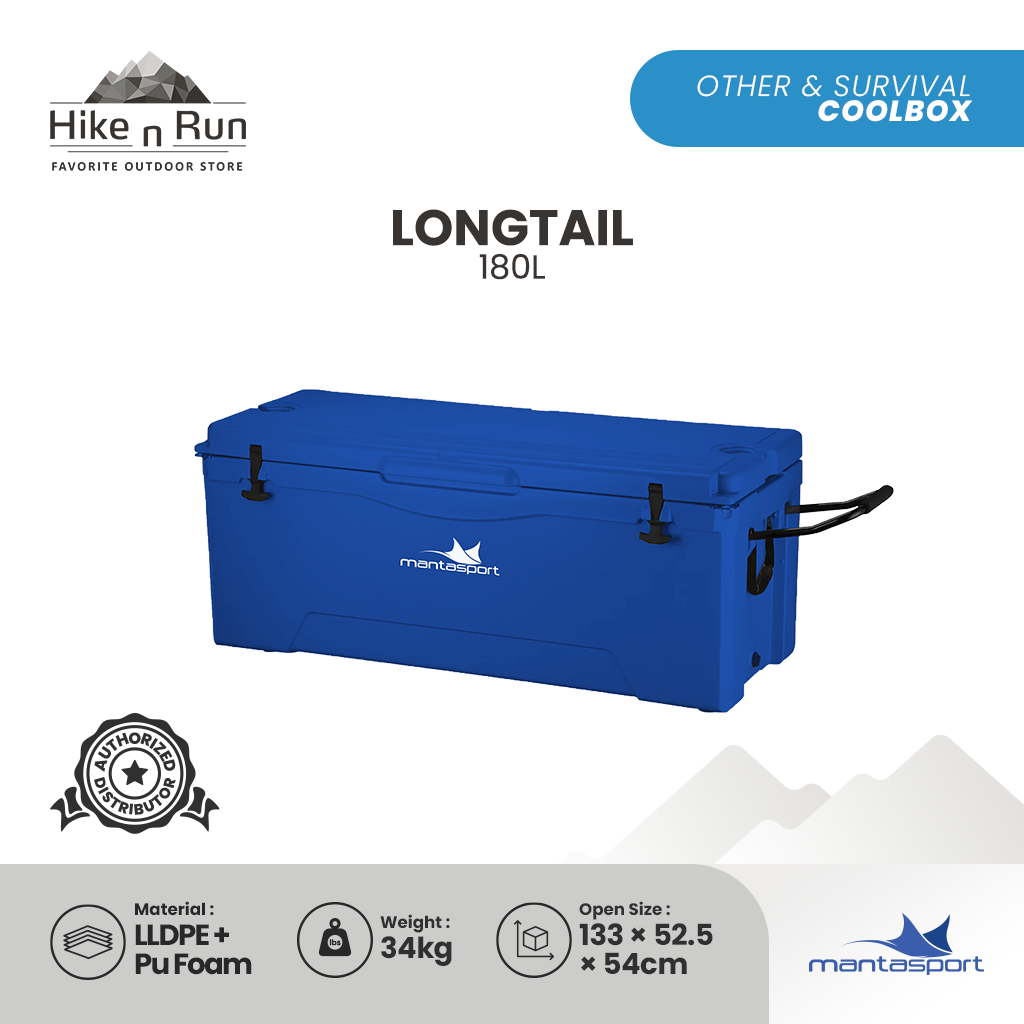 Mantasport Longtail 47L 110L 180L Cooler Box Fishing Camping With Handle