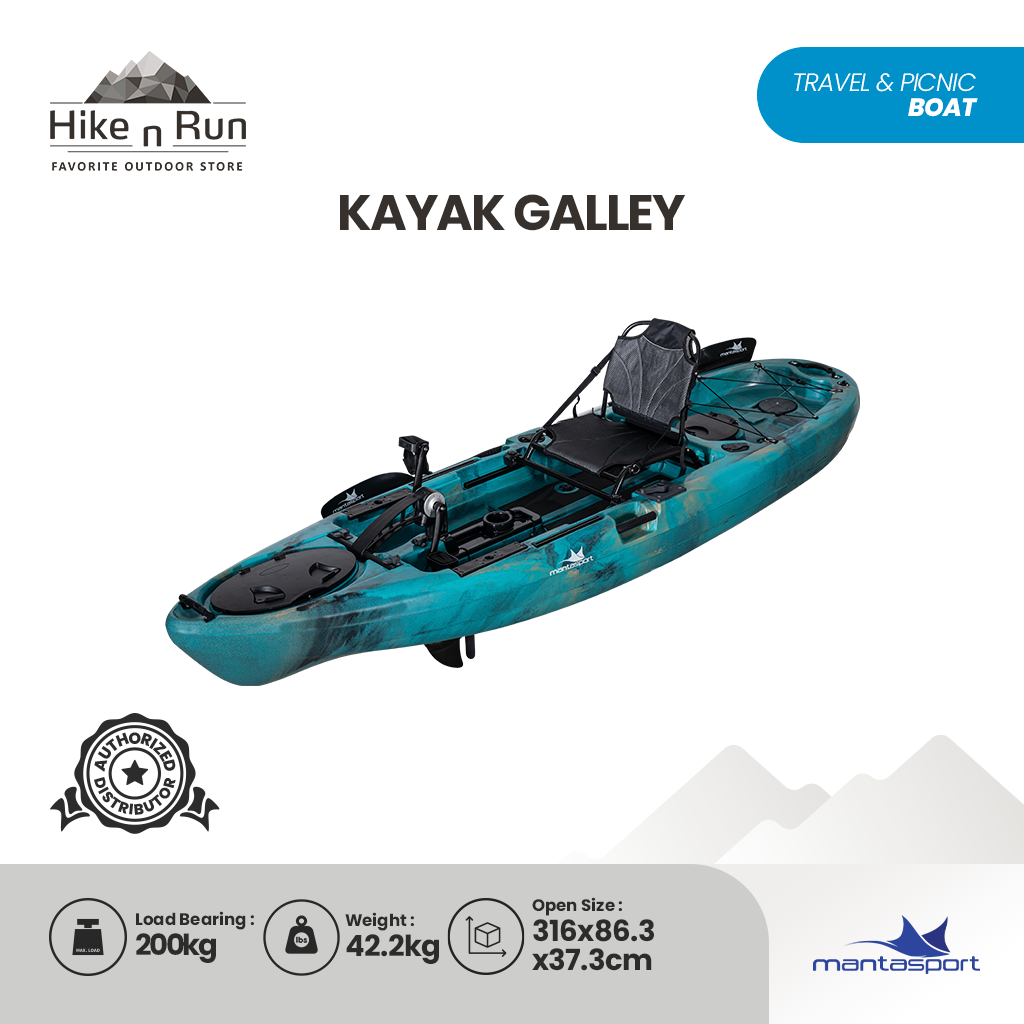 Pedal Kayak Mantasport Galley 1 Orang Perahu Gowes Wisata AIr