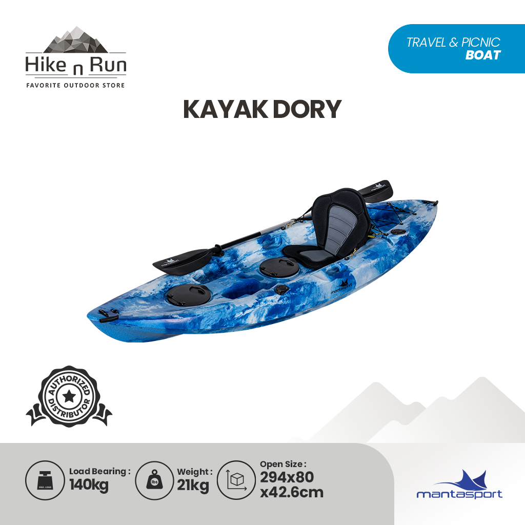 Kayak Mantasport Dory 1 Orang Perahu Wisata Air Free Dayung