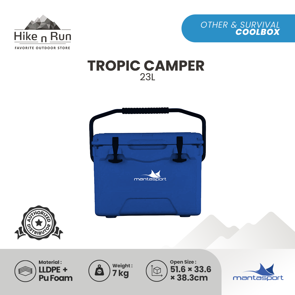 Mantasport Tropic Carry 17L 23L 25L 55L Cooler Box Camping With Aluminium Handle Bar
