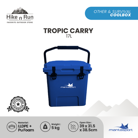 Mantasport Tropic Carry 17L 23L 25L 55L Cooler Box Camping With Aluminium Handle Bar
