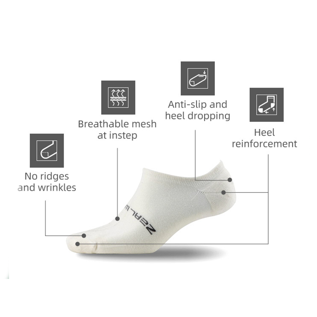 Zealwood Kaos Kaki Bamboo Triple Trail Hiking 161792Z088 No Show Bamboo Fiber Socks