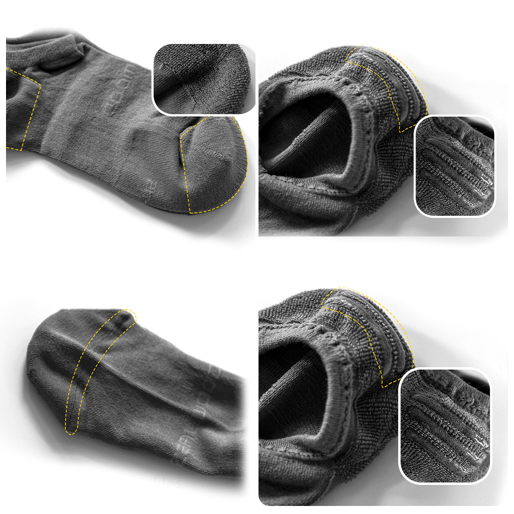 Zealwood Kaos Kaki Bamboo Triple Trail Hiking 161792Z088 No Show Bamboo Fiber Socks