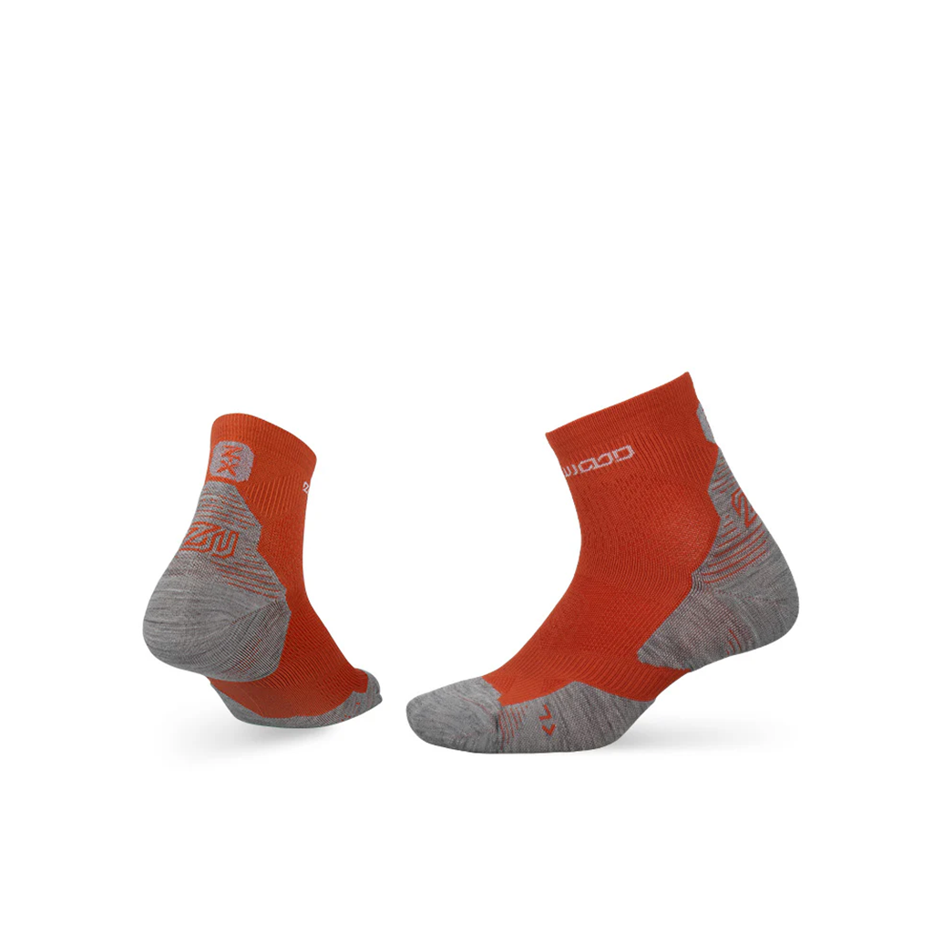 Zealwood R1 Z-Cross Kaos Kaki Trail Run Hiking Ankle Merino Socks