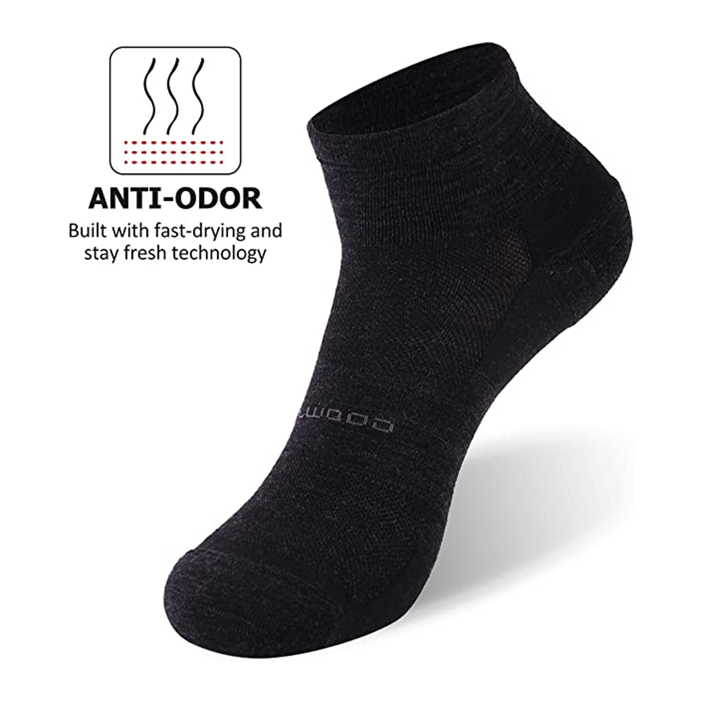 Zealwood Kaos Kaki Trail Run Hiking Ankle Merino Socks