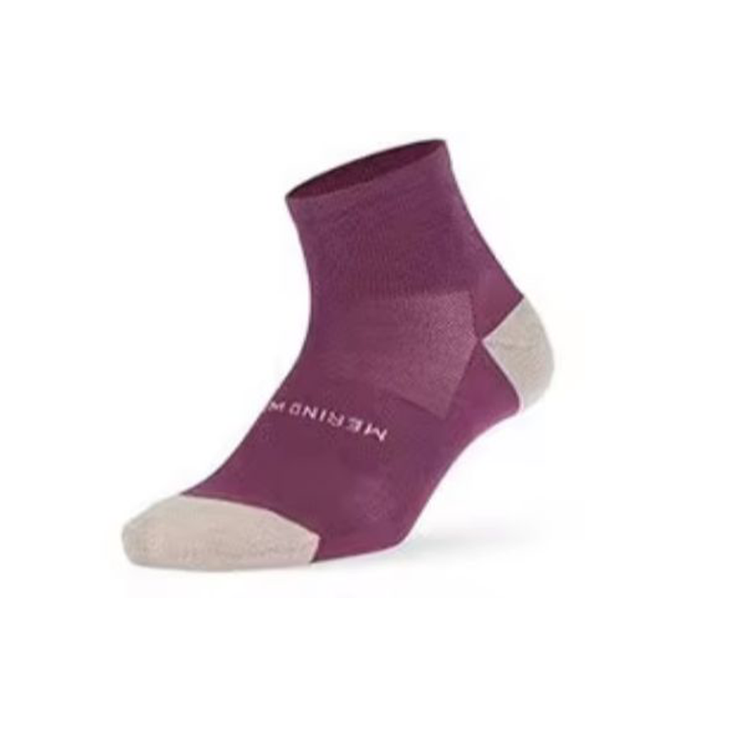 Zealwood Kaos Kaki Trail Run Hiking Ankle Merino Socks