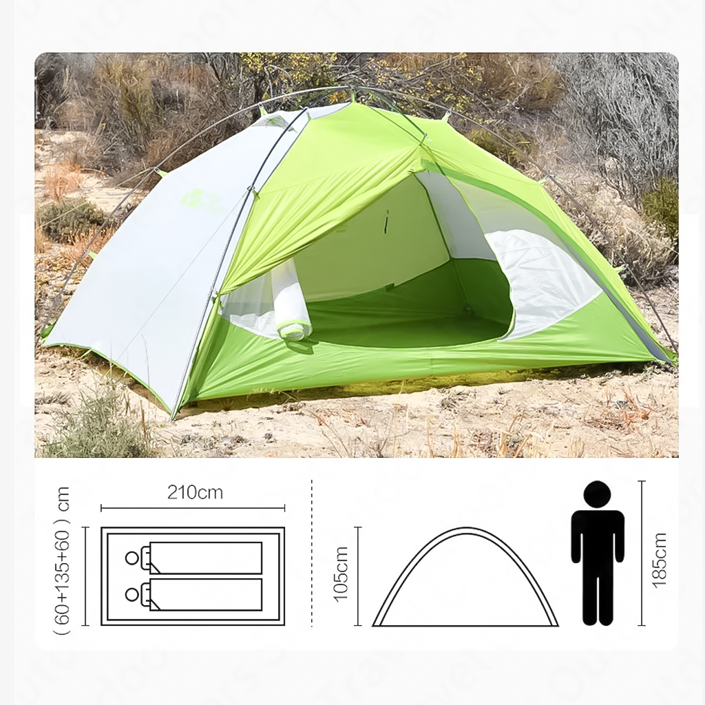 Mobi Garden Tenda Camping Ringan NX19561003 ShangYi Tent Ultralight 2P