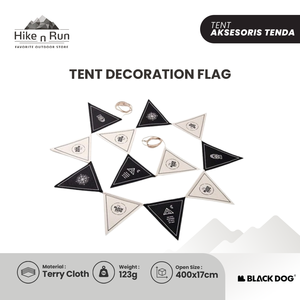 Blackdog Camping String Flag BD-QZ001 Bendera Estetik Dekorasi Tenda BD-QZ002