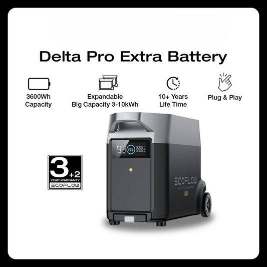 EcoFlow DELTA Pro Extra Battery 3600Wh Kapasitas Ganda Back Up Battery