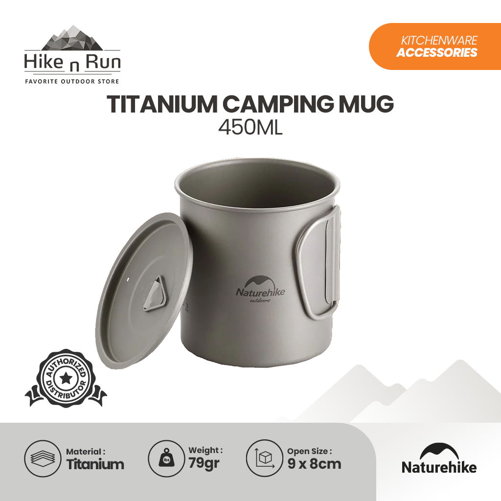 Gelas Camping Titanium Naturehike NH20CJ005 Camping Titanium Mug