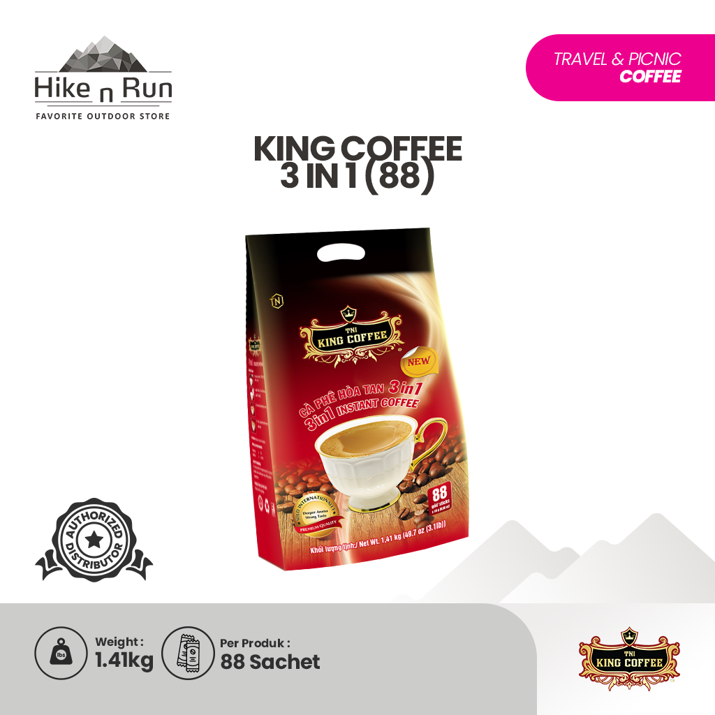 KOPI INSTAN IMPORT VIETNAM TRUNG NGUYEN KING COFFEE - 3 IN 1 ISI 88 STIK
