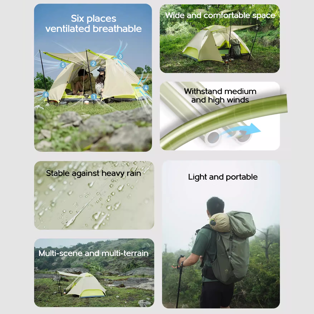 Blackdeer Tenda Camping Ringan 2P Luming Ultralight Tent BD12511275