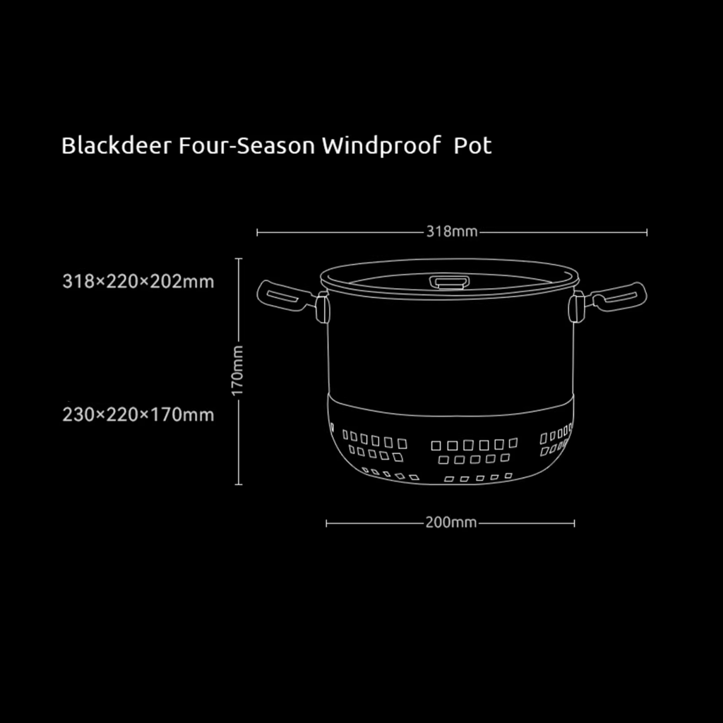 Blackdeer Kompor Alat Masak Camping Heat-Faster Nesting Cookware BD12426104