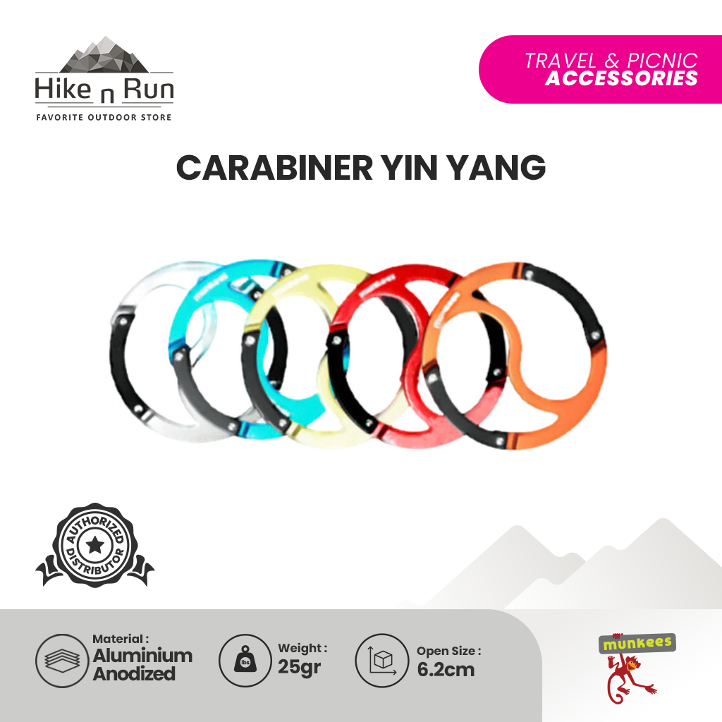 Aksesoris Carabiner Munkees 3260 Yin Yang Carabiner