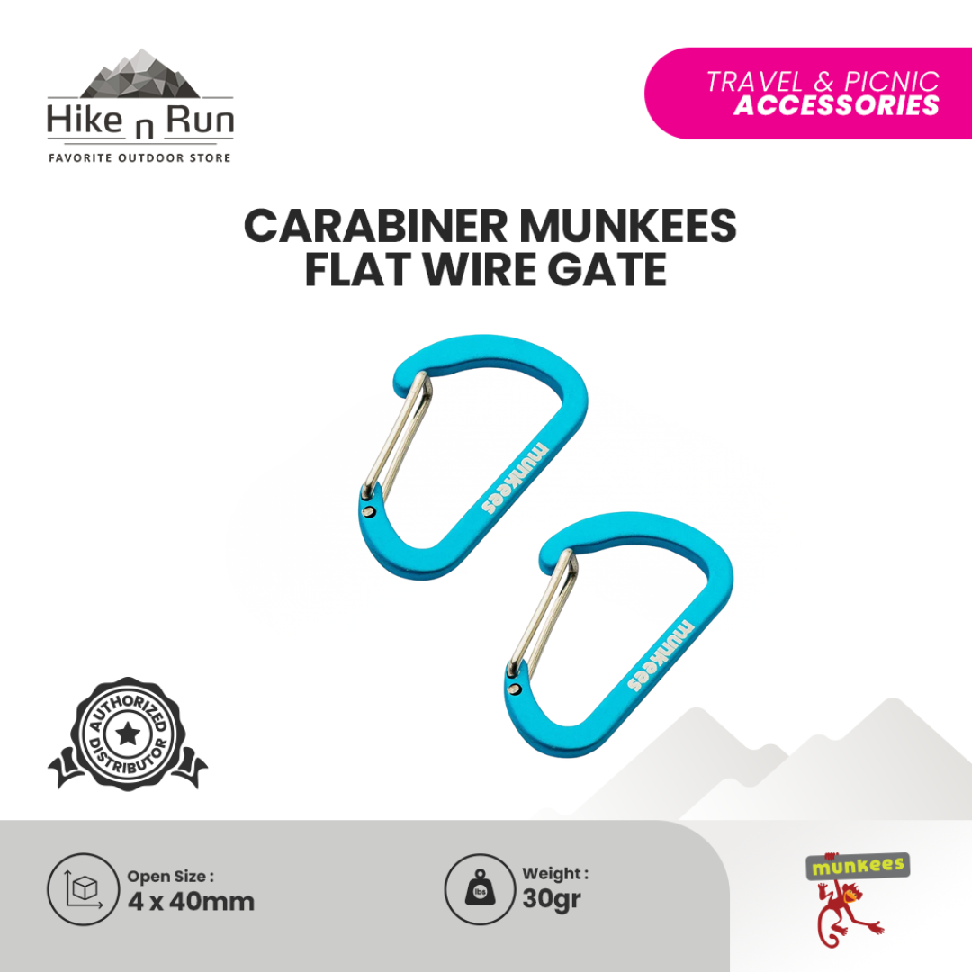 Carabiner Munkees Flat Wire Gate 4cm - 3251