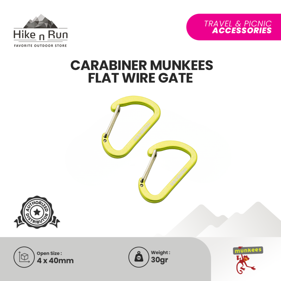Carabiner Munkees Flat Wire Gate 4cm - 3251