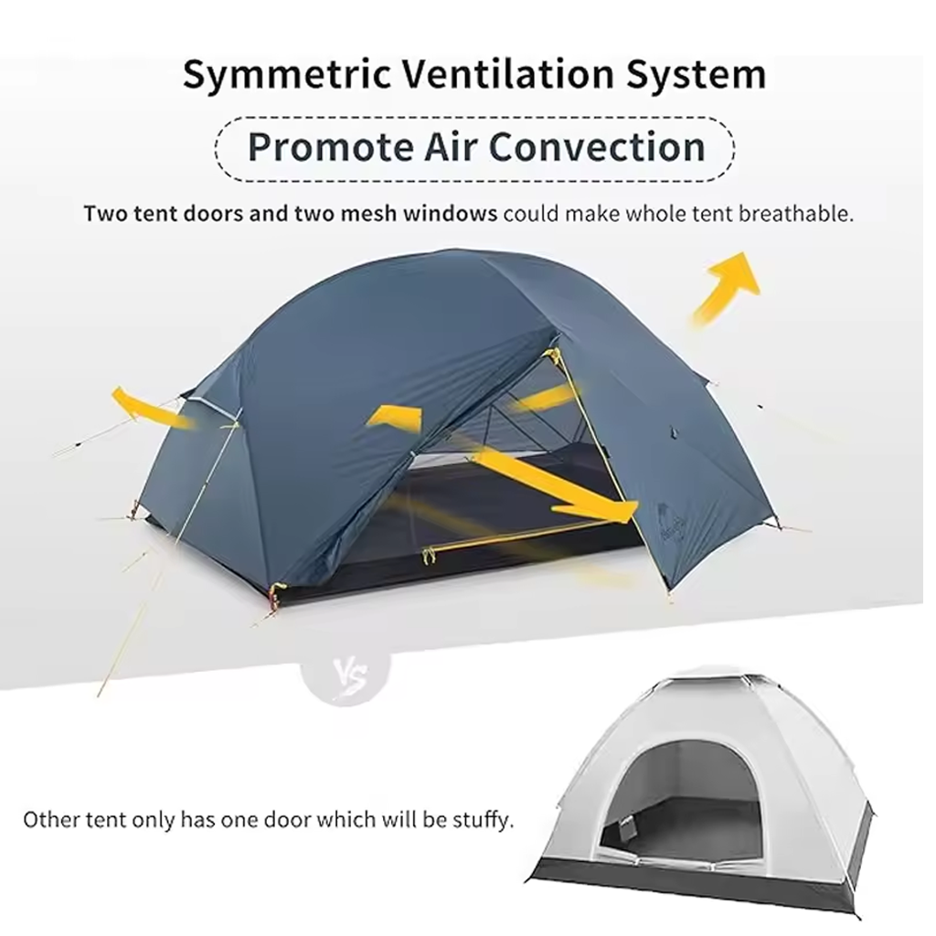 Naturehike Tenda Hiking Mongar NH17T007-M Tenda Ultralight 2 Orang NH19M002-J