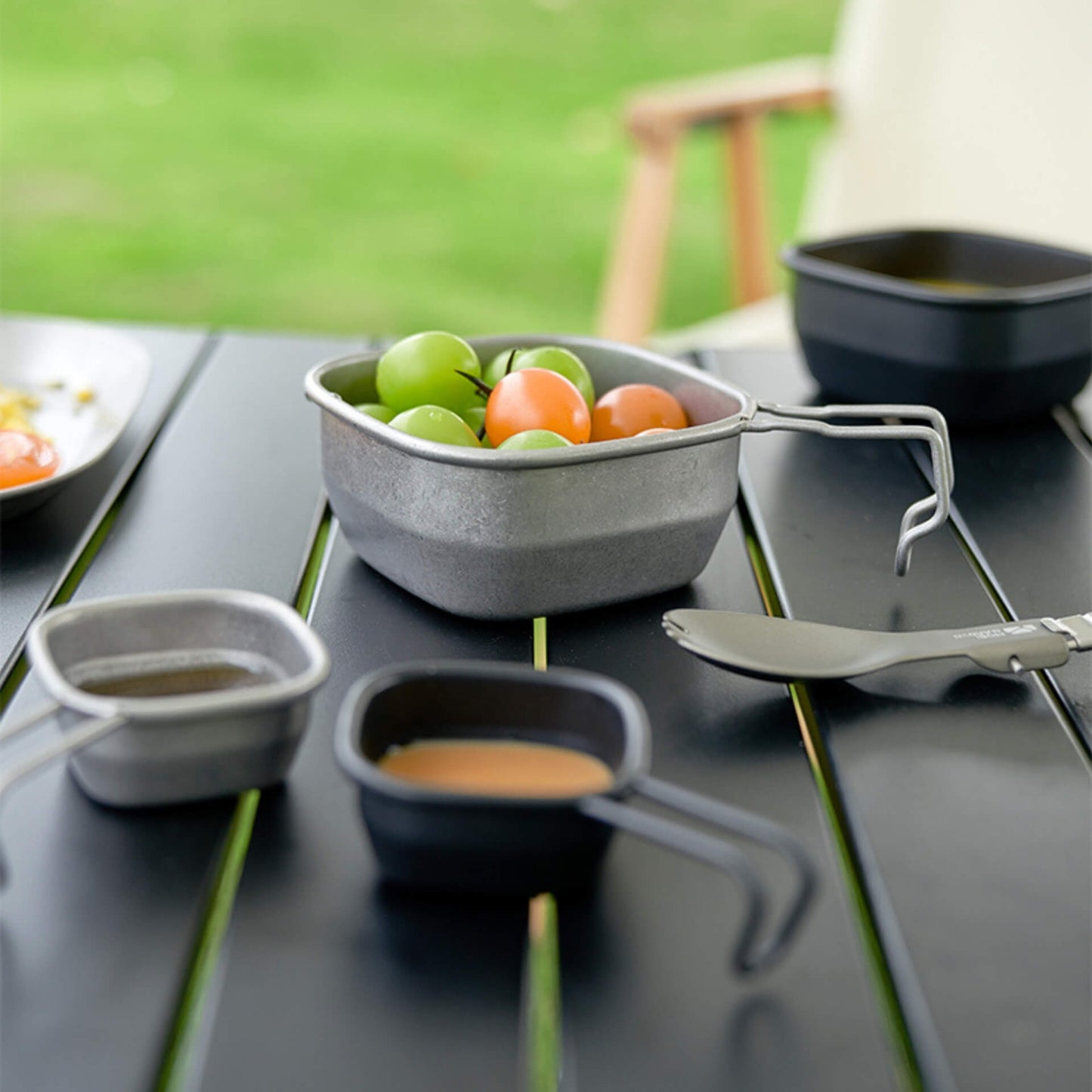 Mobi Garden Sierra Hanging Square Bowl Hiking Stainless Steel 304 NX23666018 Mangkuk Gantung Camping Outdoor 45ml