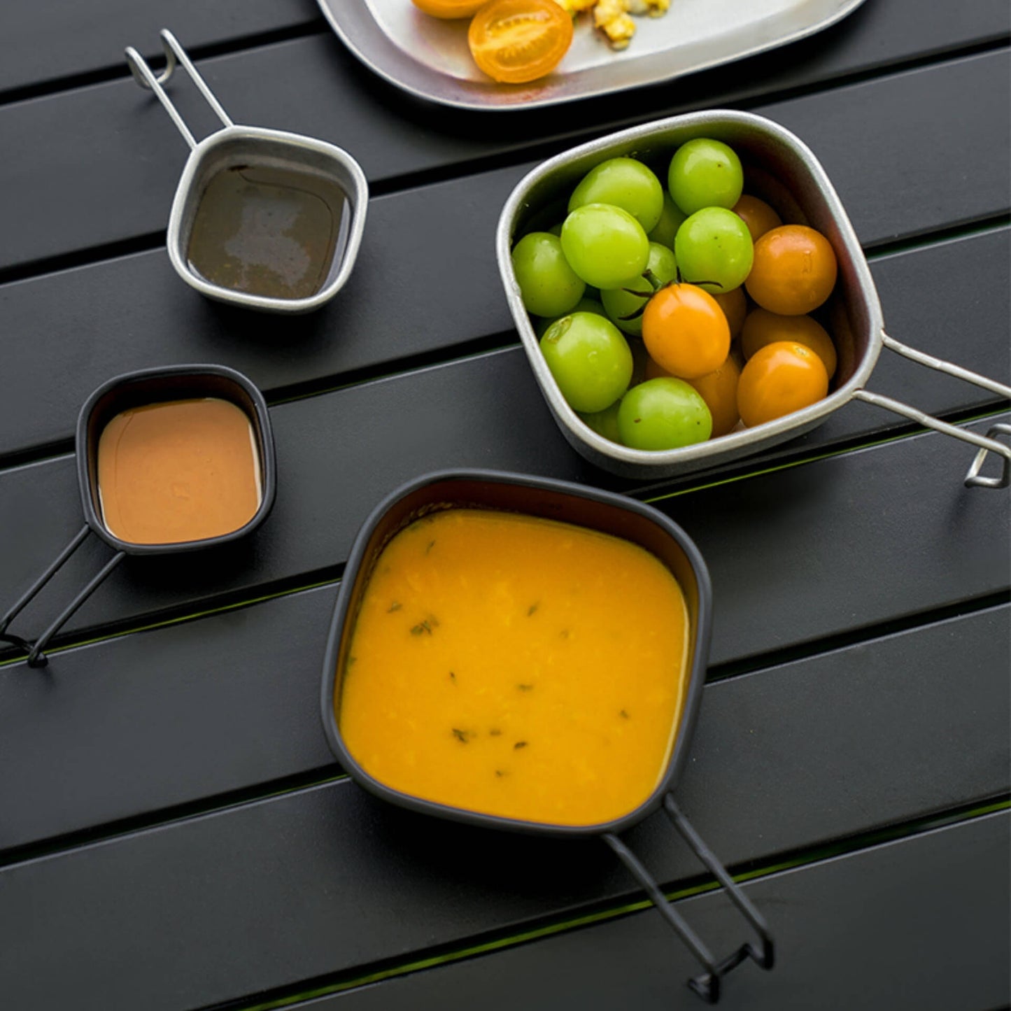 Mobi Garden Sierra Hanging Square Bowl Hiking Stainless Steel 304 NX23666018 Mangkuk Gantung Camping Outdoor 45ml