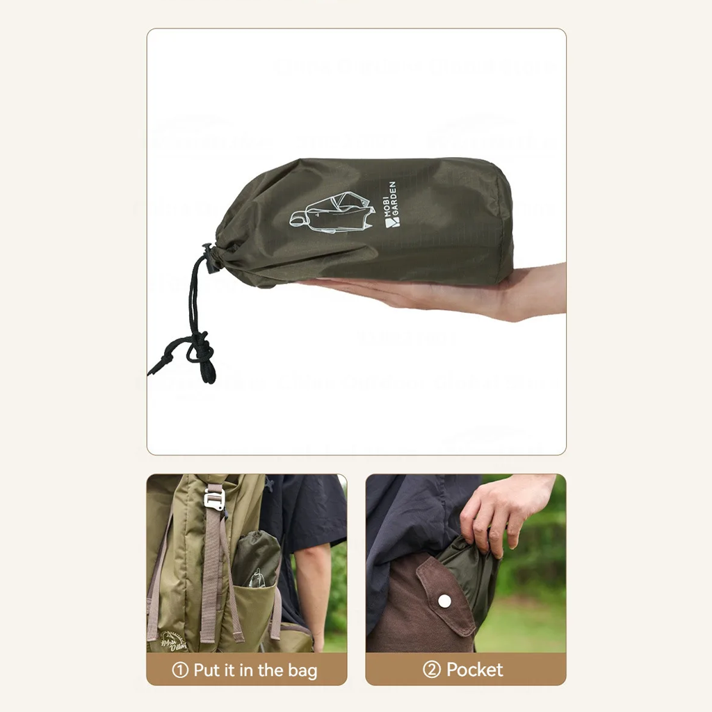 Mobi Garden Jas Hujan Poncho 3 in 1 Multifungsi Mantel NX23667003 Waterproof Raincoat Flysheet Matrass Bivak Outdoor