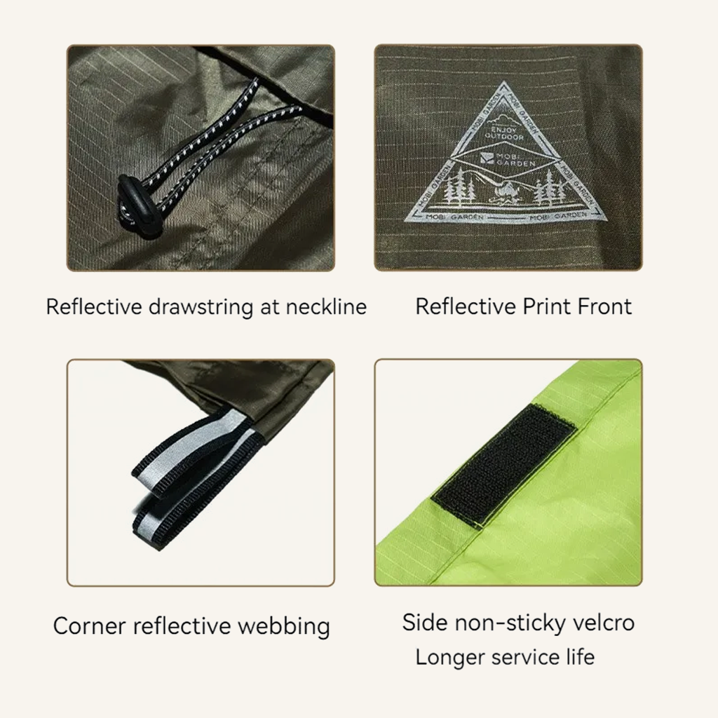 Mobi Garden Jas Hujan Poncho 3 in 1 Multifungsi Mantel NX23667003 Waterproof Raincoat Flysheet Matrass Bivak Outdoor