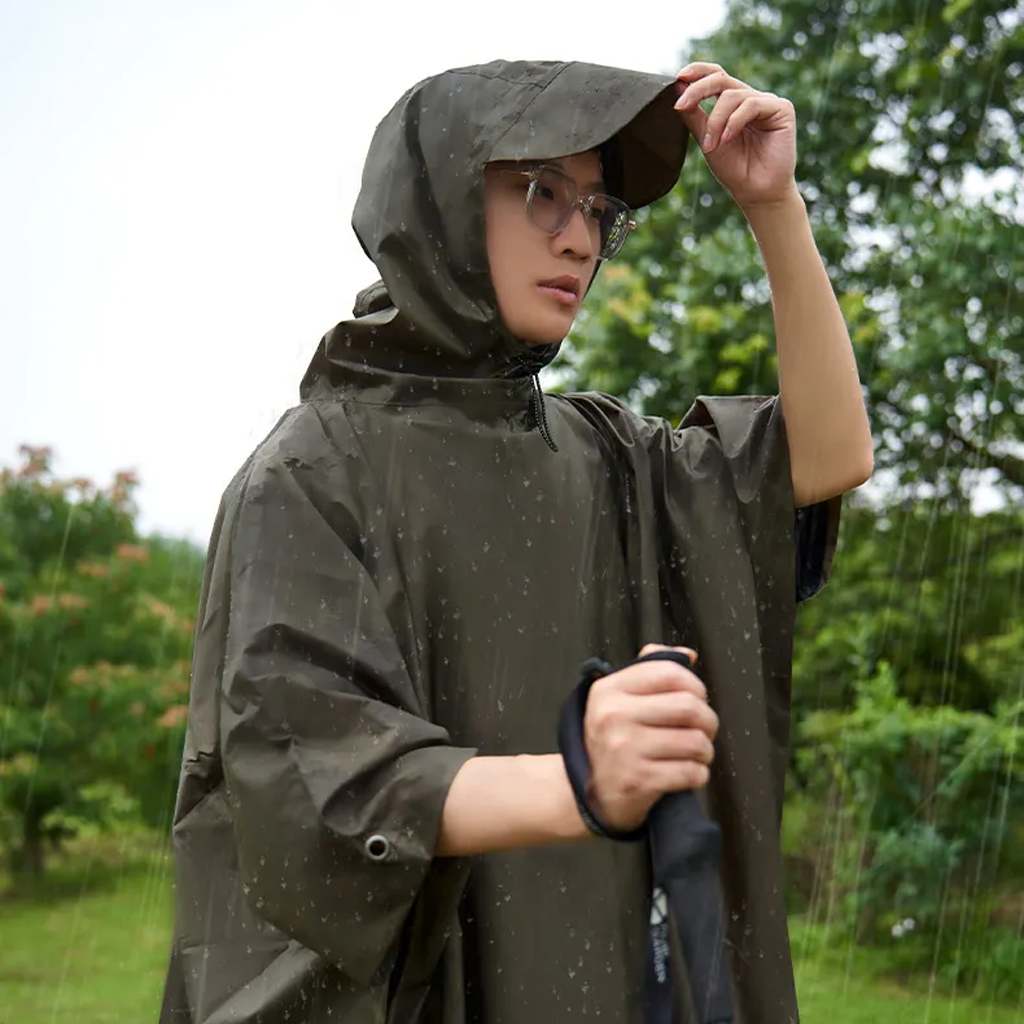 Mobi Garden Jas Hujan Poncho 3 in 1 Multifungsi Mantel NX23667003 Waterproof Raincoat Flysheet Matrass Bivak Outdoor