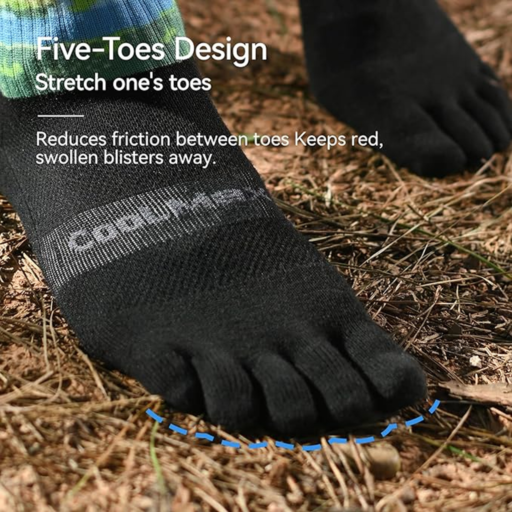 Aonijie Kaos Kaki E4843 Finger Crew Socks Pasang
