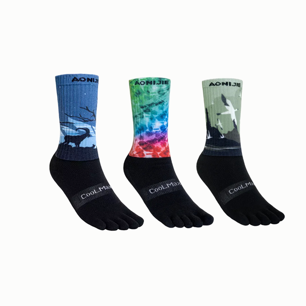Aonijie Kaos Kaki E4843 Finger Crew Socks Pasang
