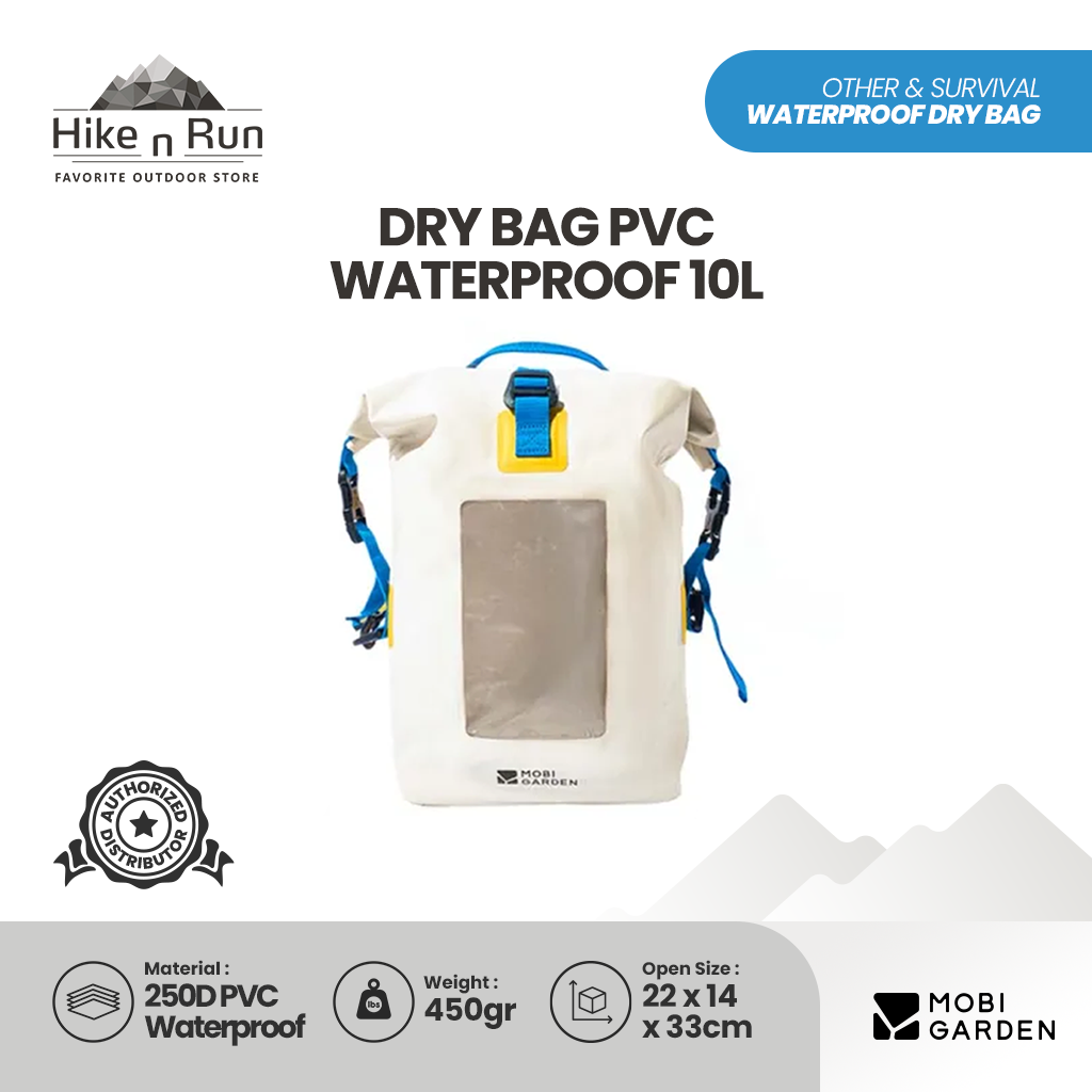 Mobi Garden Tas Waterproof Dry Bag PVC NX25691001 Tas Anti Air 5L 10L 20L Tas Rafting Hiking Trekking Travelling Outdoor Tahan Basah Air NX256910012 NX256910013