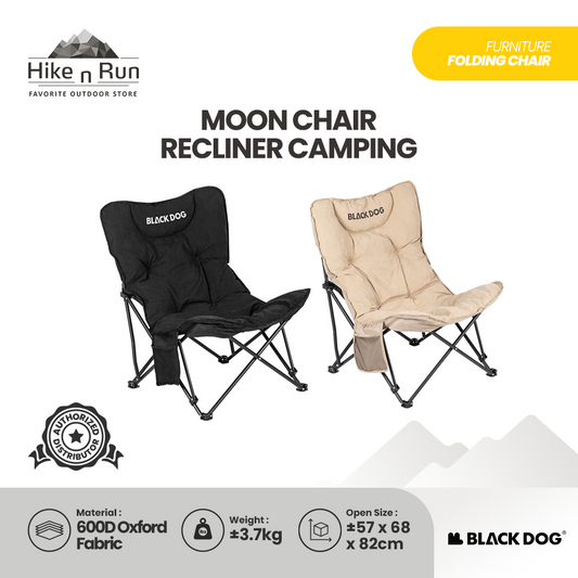 Blackdog Kursi Lipat Portable Outdoor Sandaran Tinggi CBD2550JJ067 Folding Butterfly Chair Moon Chair Recliner Camping
