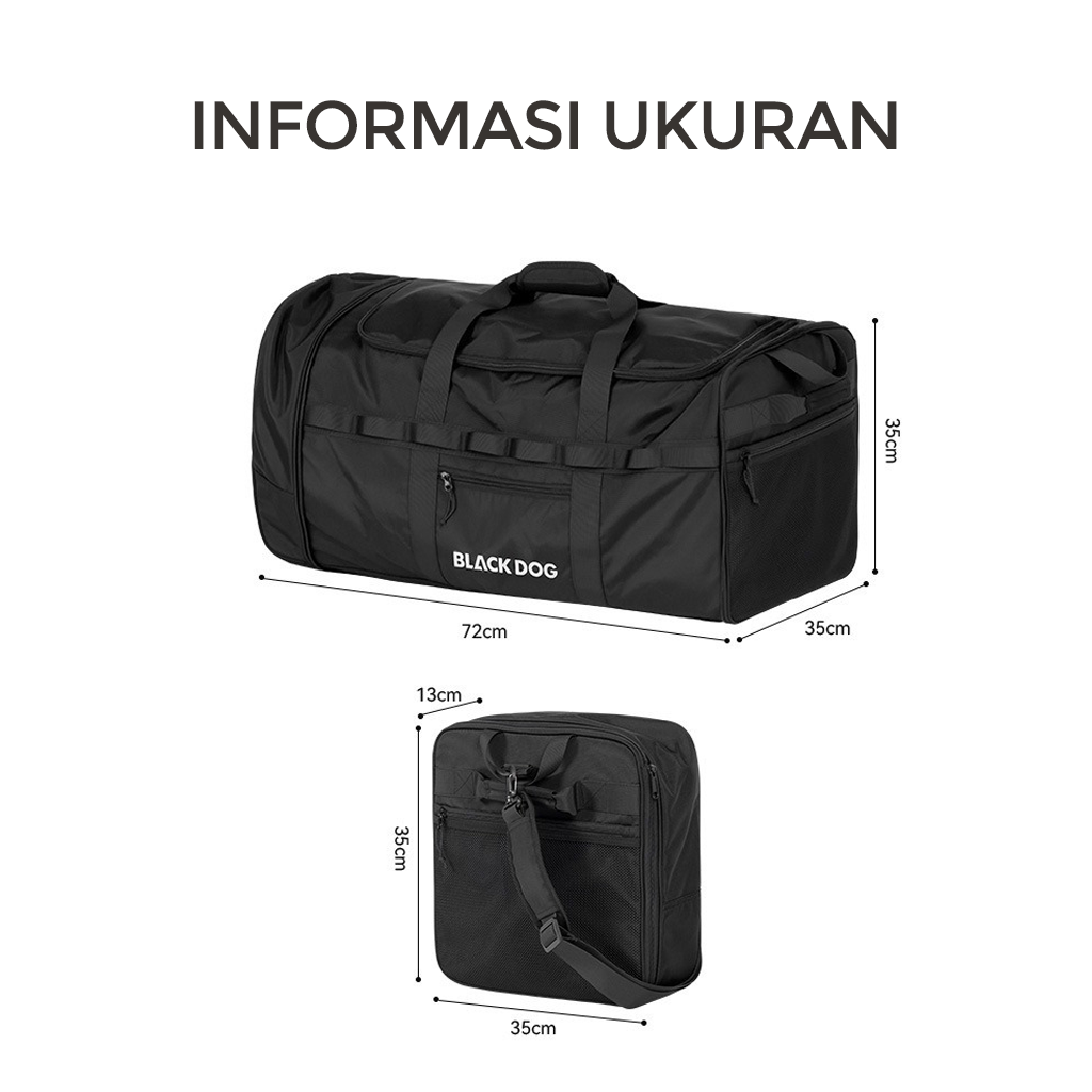 Blackdog Tas Travel Besar dengan Roda CBD2550XB018 Duffle Bag Camping Outdoor CBD2550XB019